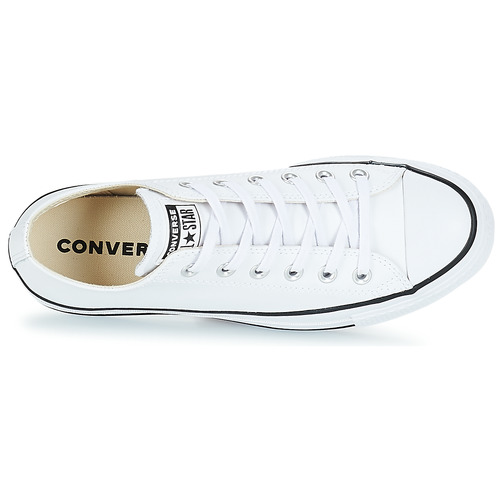 Converse - CHUCK TAYLOR ALL STAR LIFT CLEAN LEATHER OX - Blanc