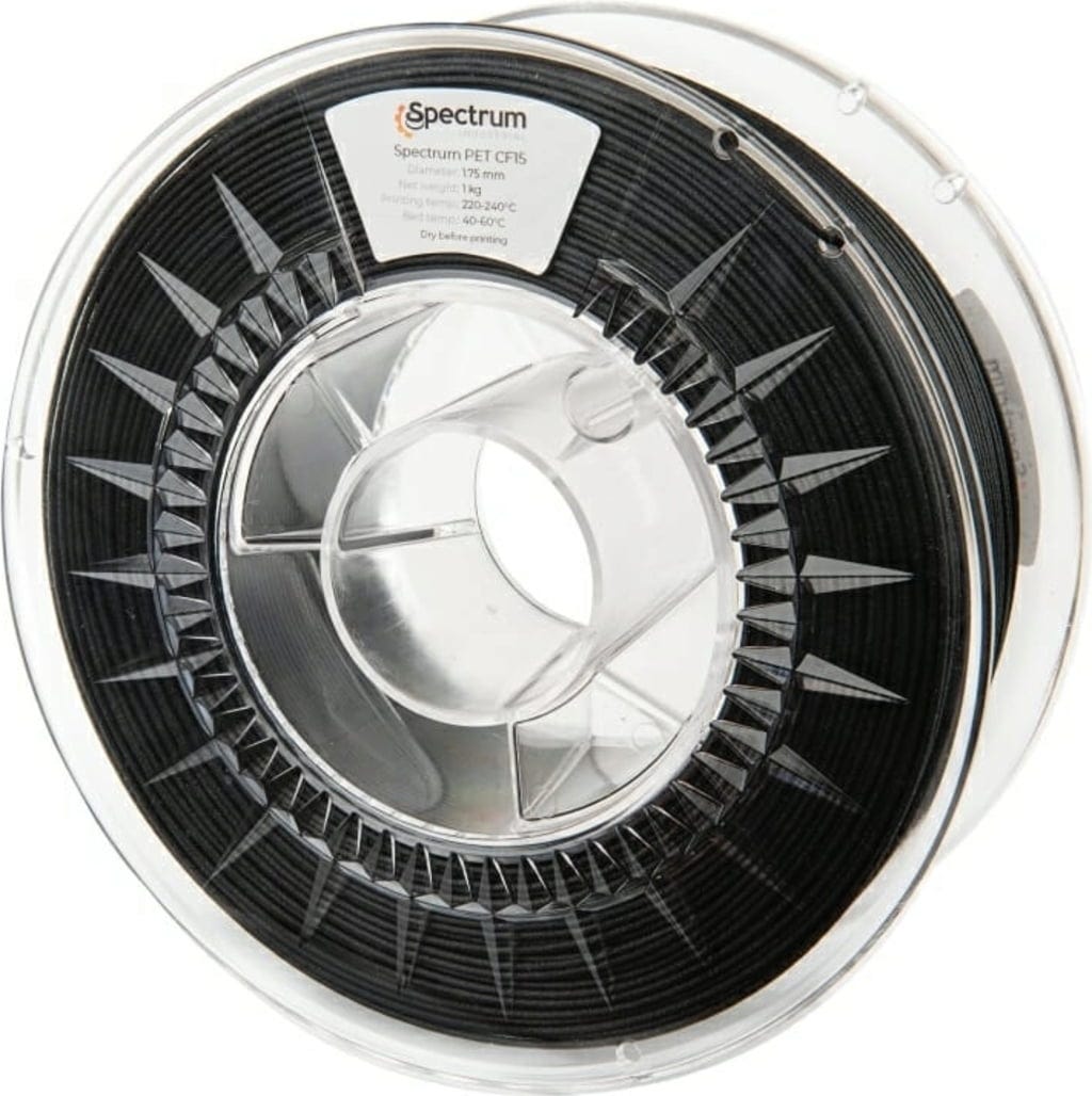 Spectrum  PET CF15, 1,75 mm / 750 g    PET-Filament mit Kohlefasern für den Druck von starken und starren Modellen