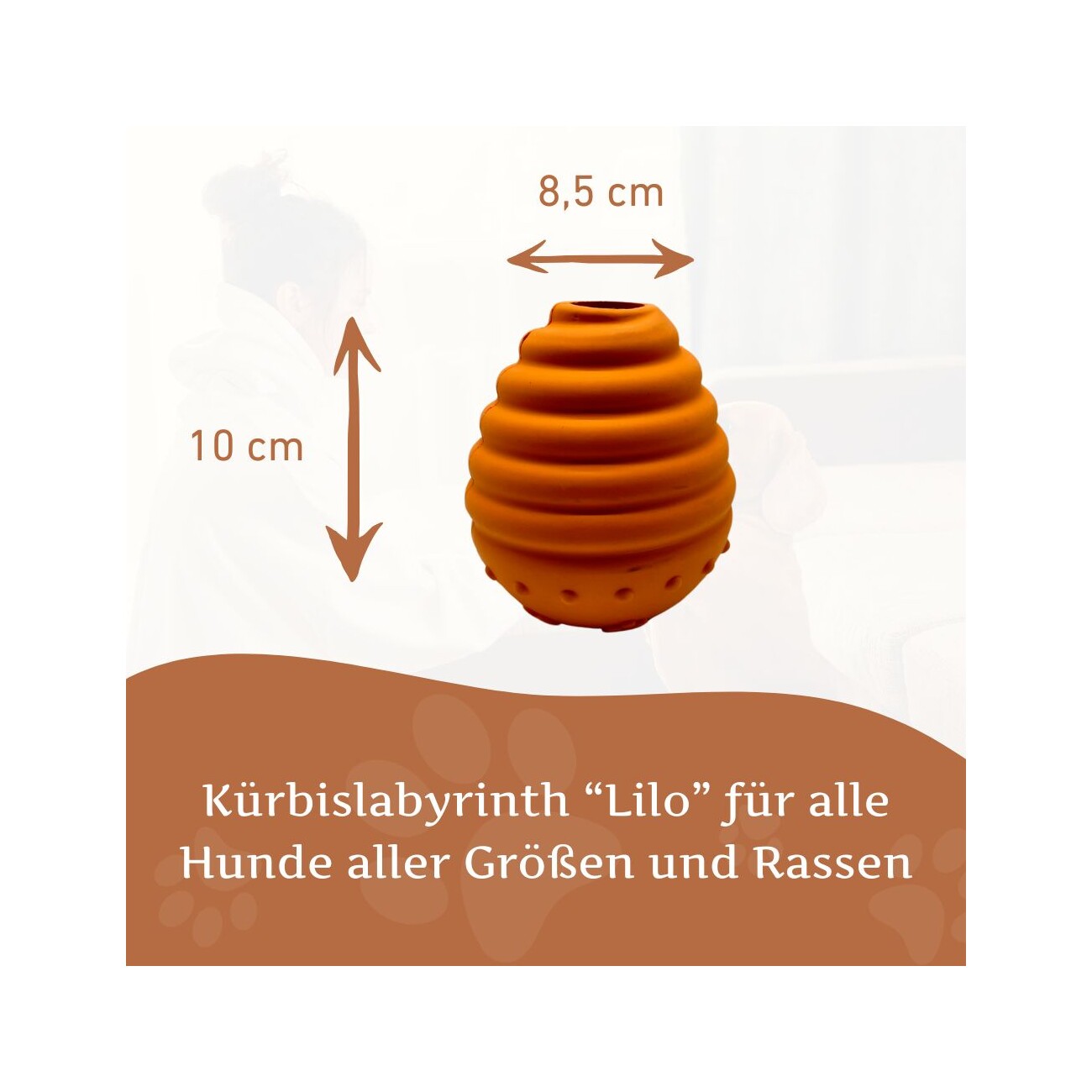 Wildfang Naturkautschuk Hundespielzeug - Kürbislabyrinth Lilo