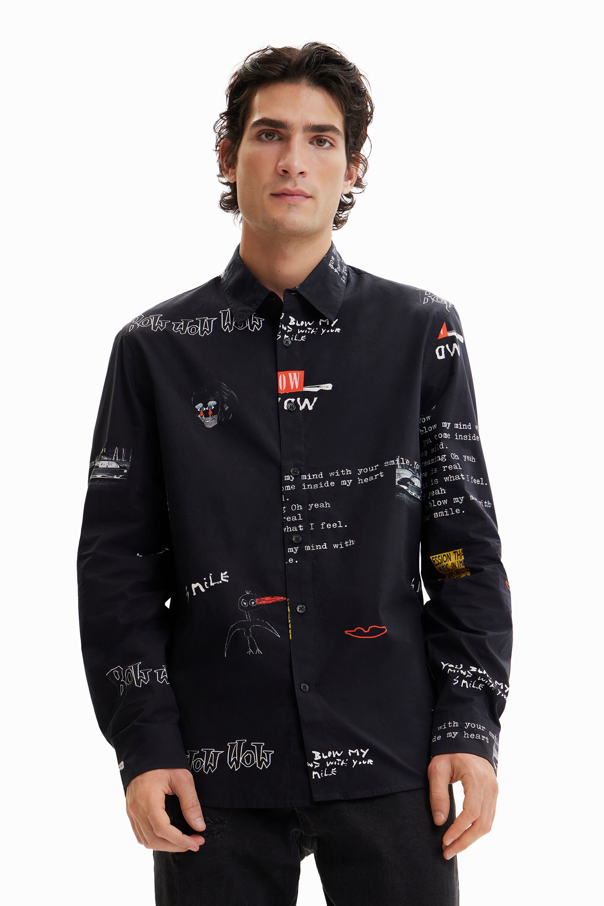 Chemise messages arty