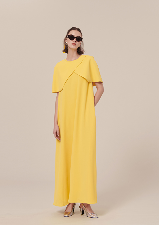 Cape Valentinajaune en crêpe