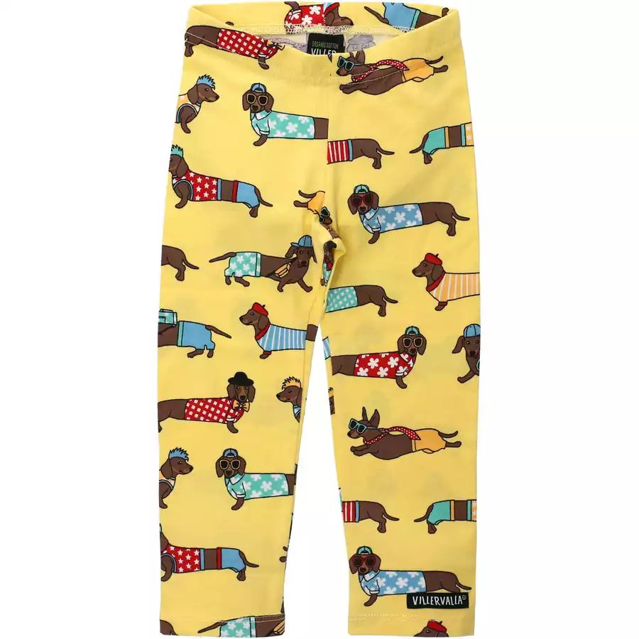 Villervalla Leggings Dachshund zitrone