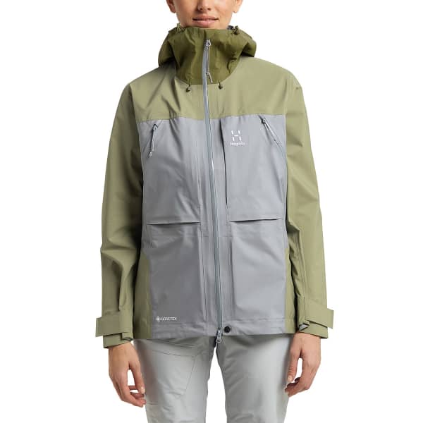 Veste ski de randonnée HAGLÖFS VASSI TOURING GTX JACKET W CONCRETE/THYME GREEN