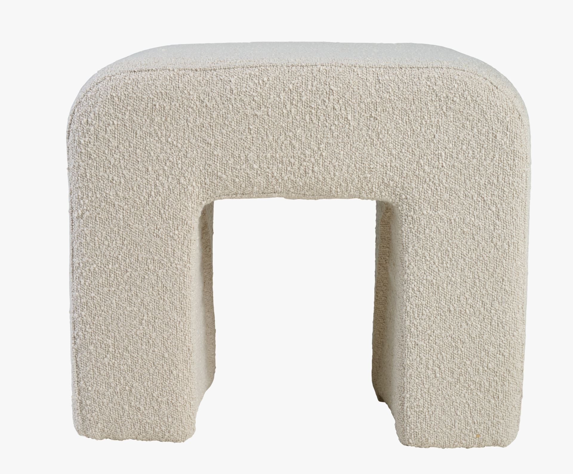 Puff lys beige - 40x50x43 cm
