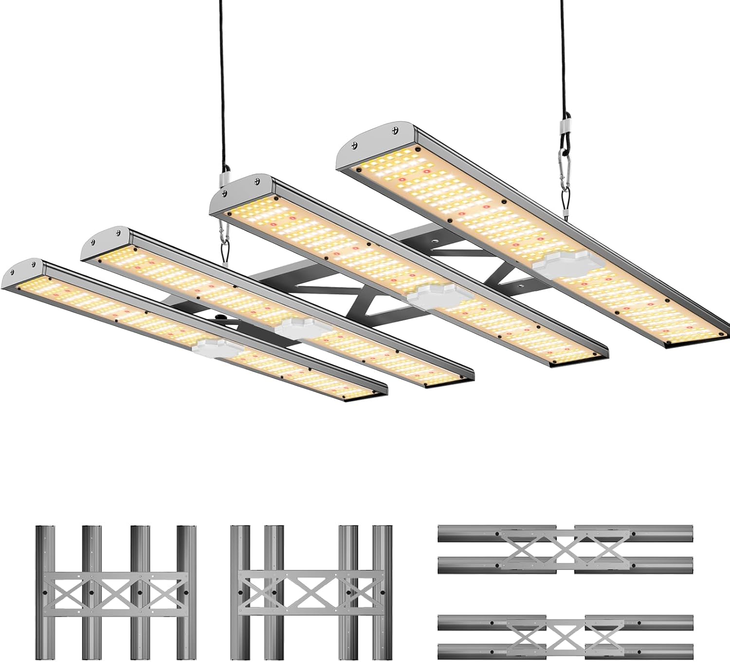 LED Grow Lampe X-Space 3200 Flexible Modular Plant Lamp for Different Size Grow Tents, 2,85 umol/J Vollspektrum Grow Light Dimmbare Daisy Chain Wachstumslampe für Gemüse Blume