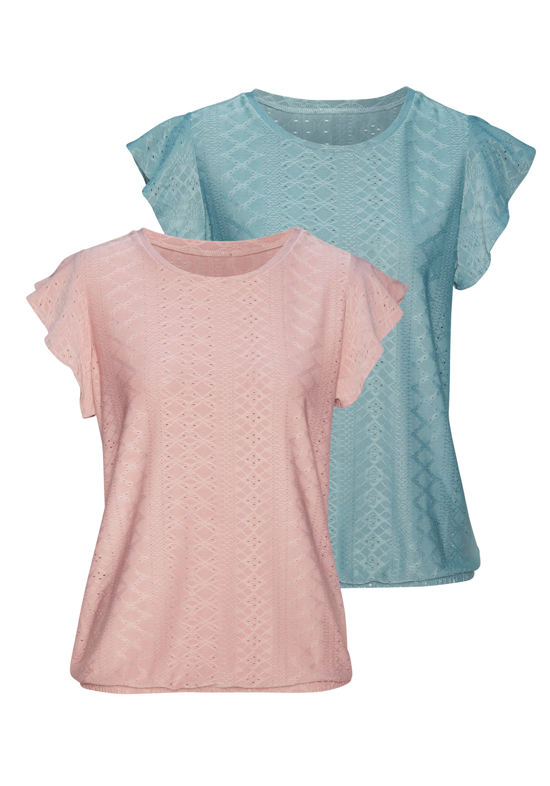 Vivance Kurzarmshirt in rose, mint