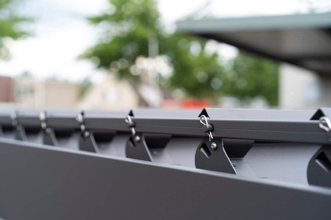 Green Spirit Lamellendach Pergola Mirador Classic 3x3 - Anthrazit, Aluminium, 300x300x250 cm - Lamellen Pavillon, Garten Terrassen Überdachung