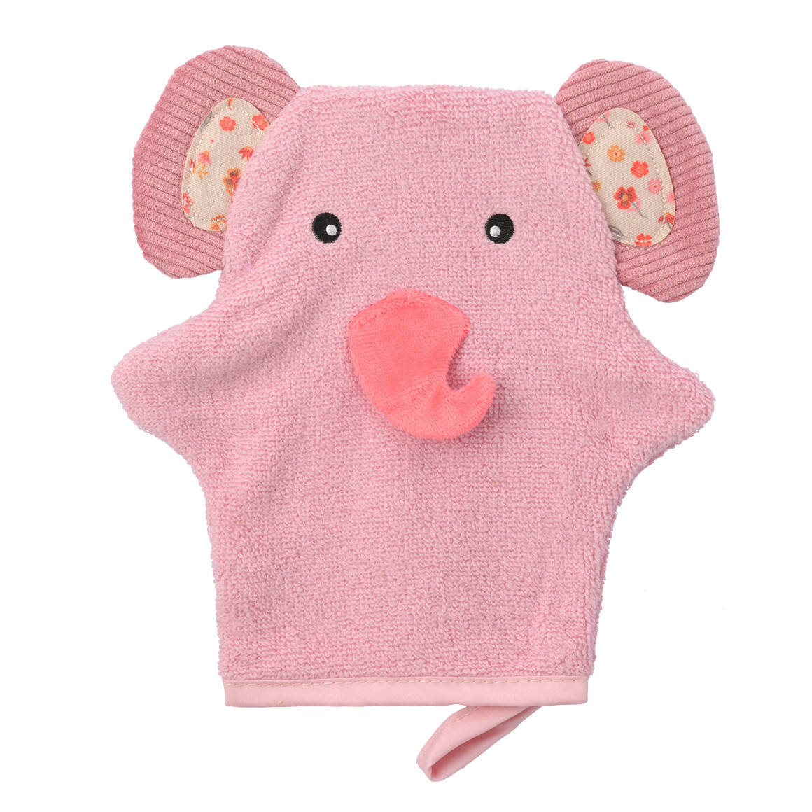 Topomini Waschhandschuh im Elefant-Design helllila