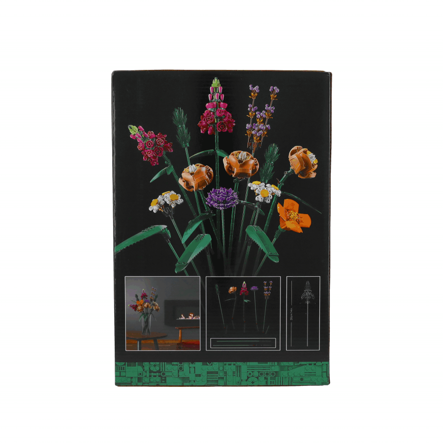 (756-tlg. Set) Bausteine Blumenstrauss Bausatz für Erwachsene Künstliche DIY Blumen Deko - Bunt
