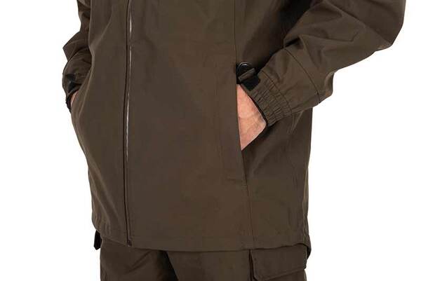 Veste imperméable Fox RS25K Khaki/Camo STD pour la pêche