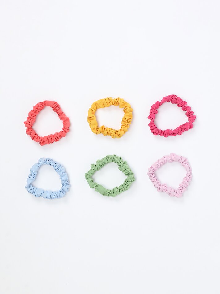 Pacote com 6 elásticos de cabelo - Cores sortidas