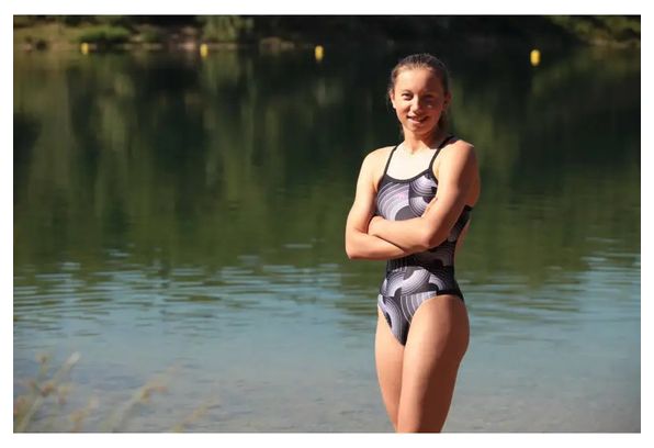 Maillot de Bain 1 Pièce Femme Mako Rainbow Aumakua Noir