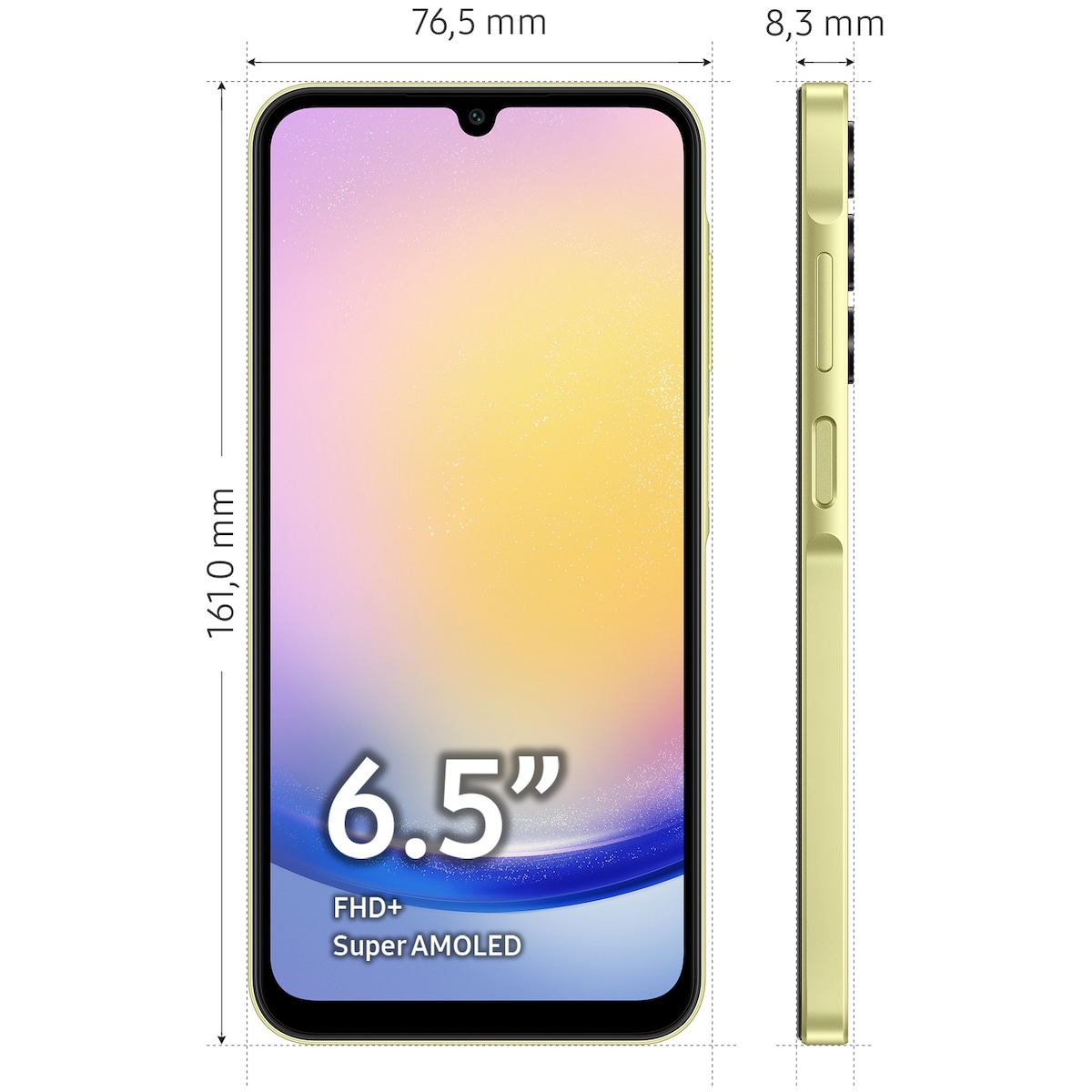 Samsung Galaxy A25 5G smarttelefon 8/256GB (gul)
