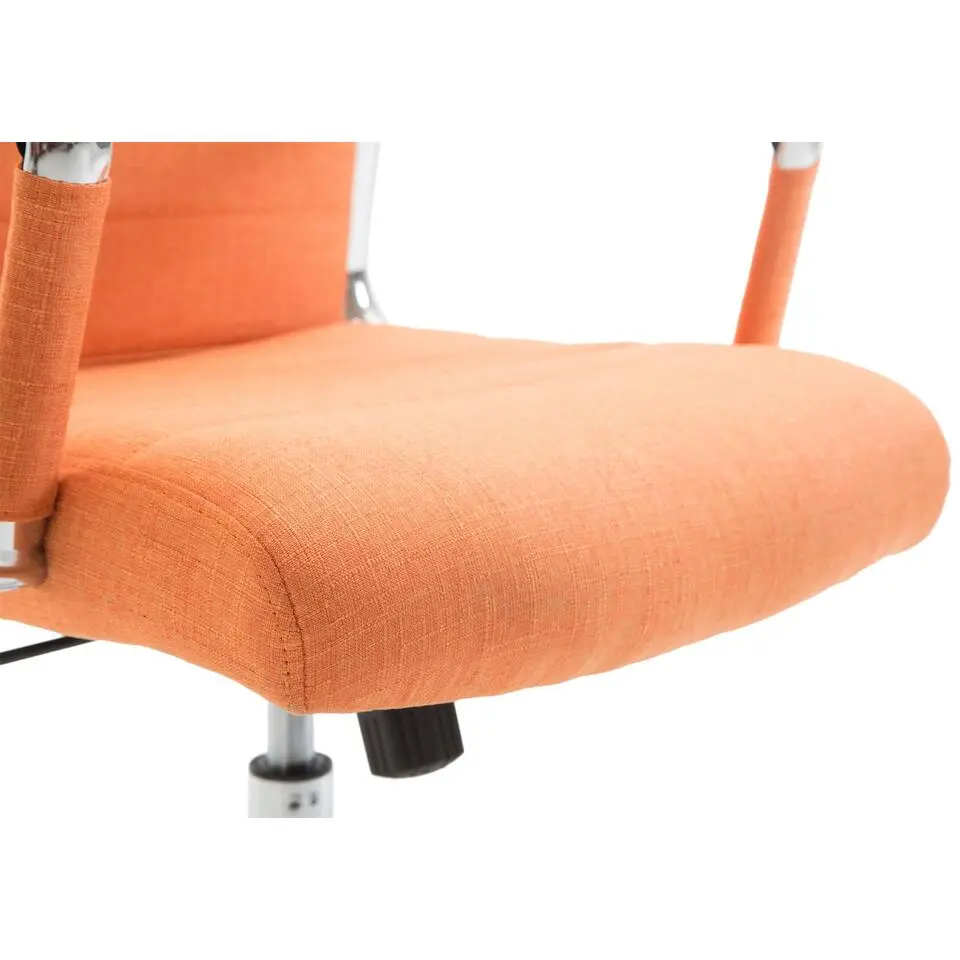 CLP Bureaustoel Kolumbus chroom Frame - Stof - oranje