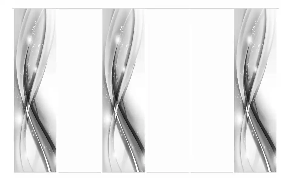 Schiebevorhang Set 6tlg. Grau 6er-Set