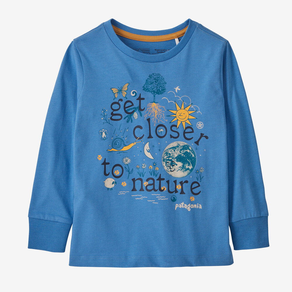 Langarm-T-Shirt aus regenerativer, biozertifizierter Baumwolle mit Grafikprint für Babys