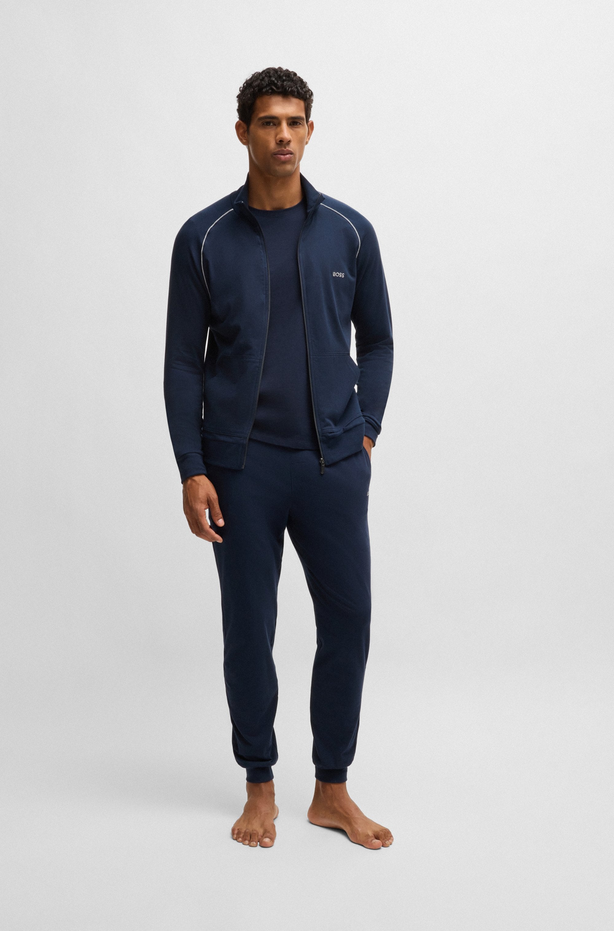 BOSS Langarmshirt »Mix&Match LS-Shirt R« mit BOSS Stickerei auf der Brust