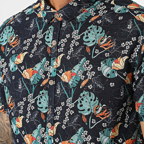 Chemise Manches Courtes Fox Bleu Marine Floral