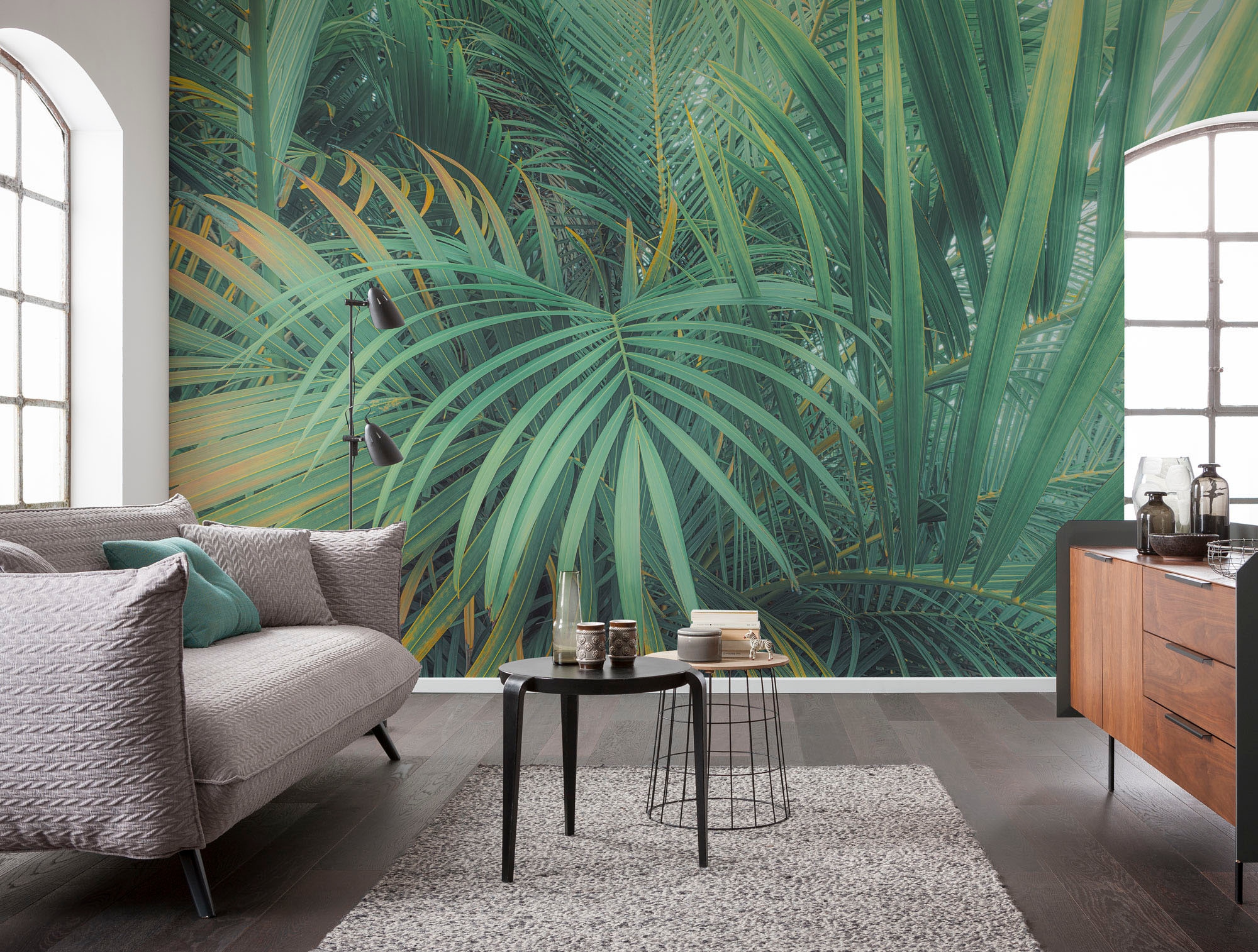 Komar Fototapete »Digitaldruck Vlies -  Foggy Fern - Grösse 400 x 250 cm« bedruckt glatt Wohnzimmer, Schlafzimmer