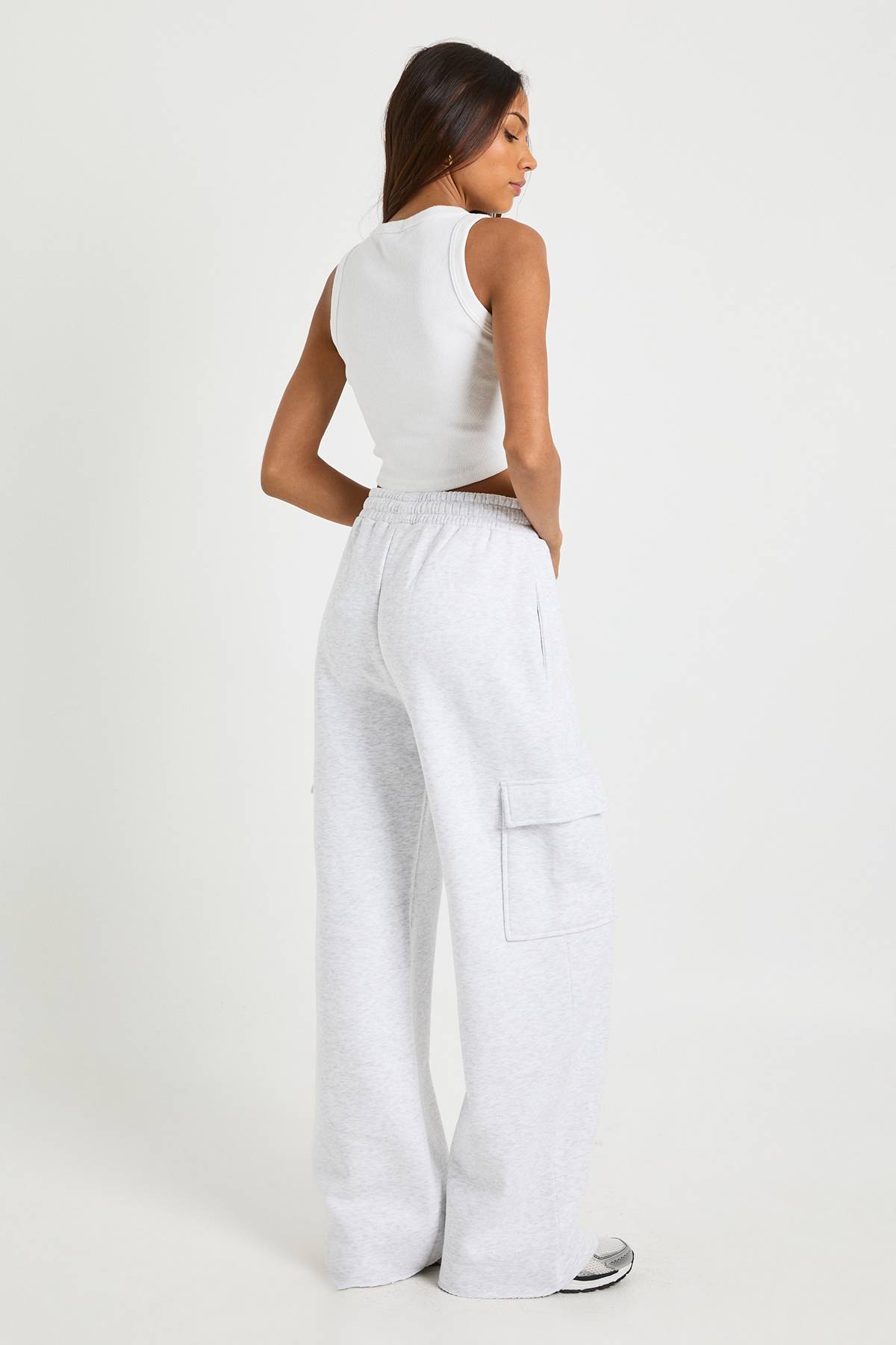 boohoo Jogger Cargo Taille Haute Jambes Larges