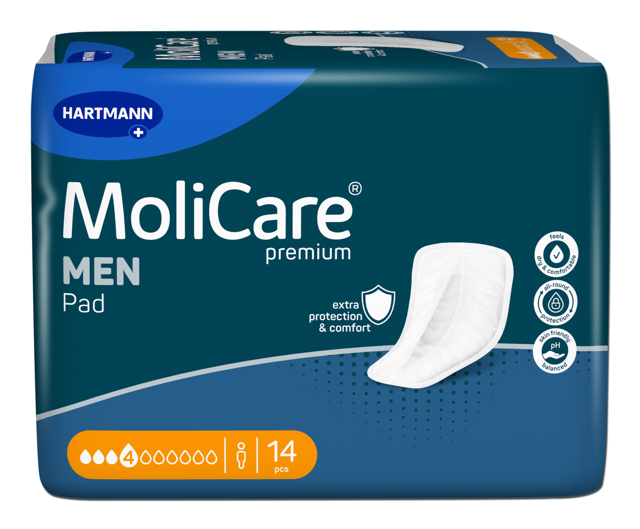 MOLICARE Premium Men Pad<br>14 Stück, Beutel, 4 Tropfen