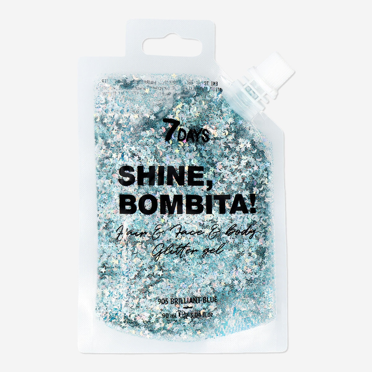 Shine Bombita Hår, ansigt & Body Glitter Gel fra 7DAYS - 905 Brilliant blue