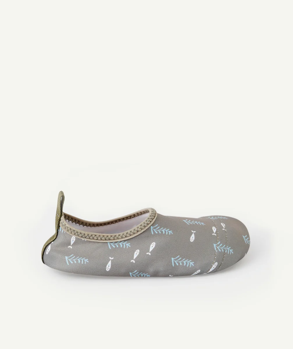FRESKCHAUSSONS DE PLAGE ANTI-UV BÉBÉ GARÇON OCÉAN KAKI