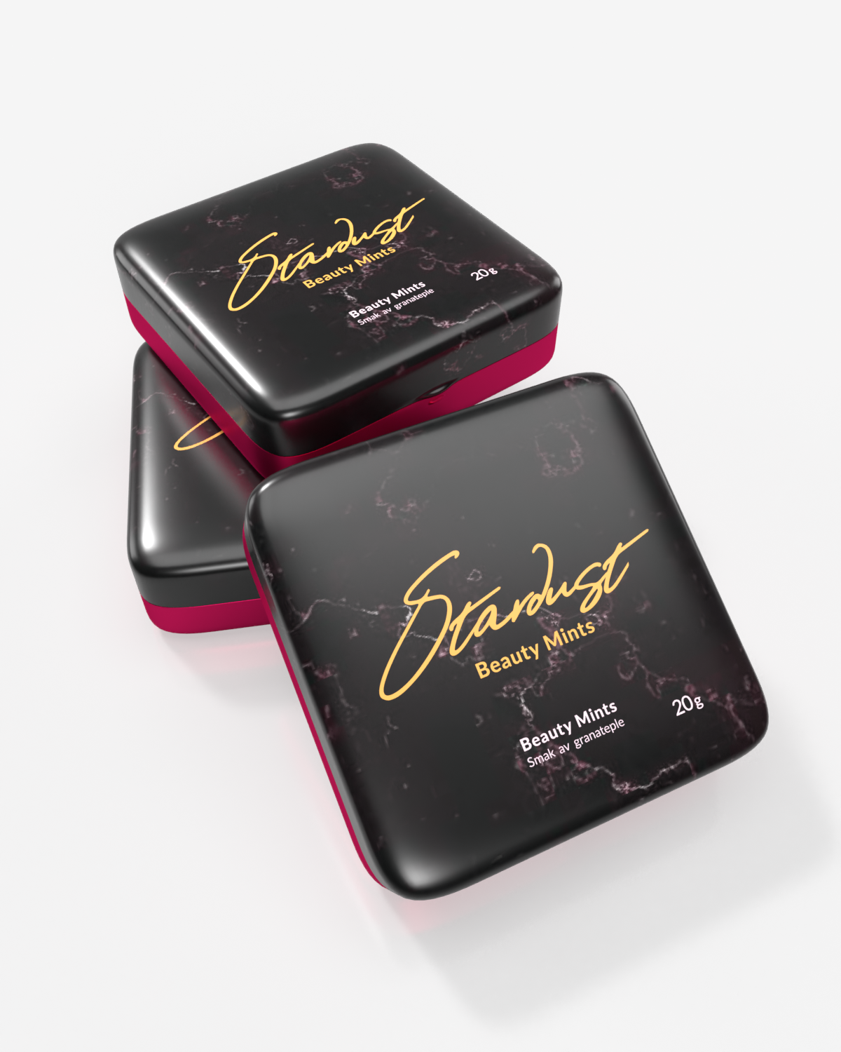 Stardust Beauty Mints - Pomegranate - MED KOLLAGEN &amp; BIOTIN! - TREPAKNING