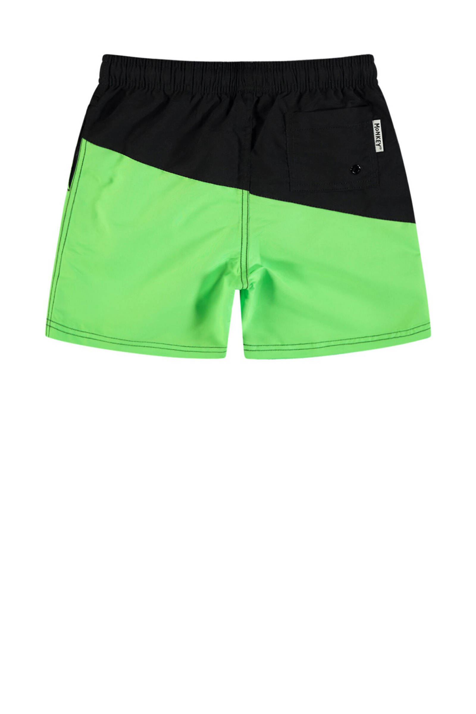 Me & My Monkey zwemshort neon groen/zwart