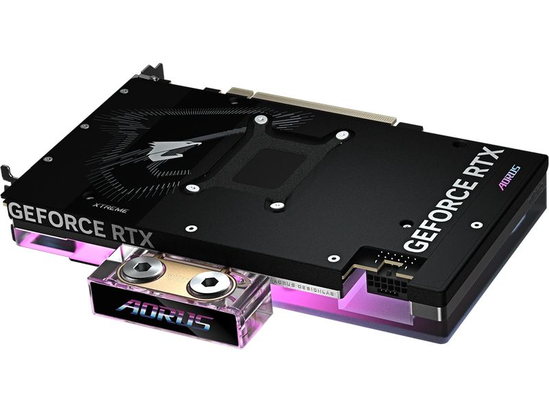 Gigabyte Grafikkarte RTX 5080 Xtreme Waterforce WB 16 GB Grafikkarte mit 16 GB GDDR7-Speicher und integrierter Wasserblock für Custom-Wasserkühlung