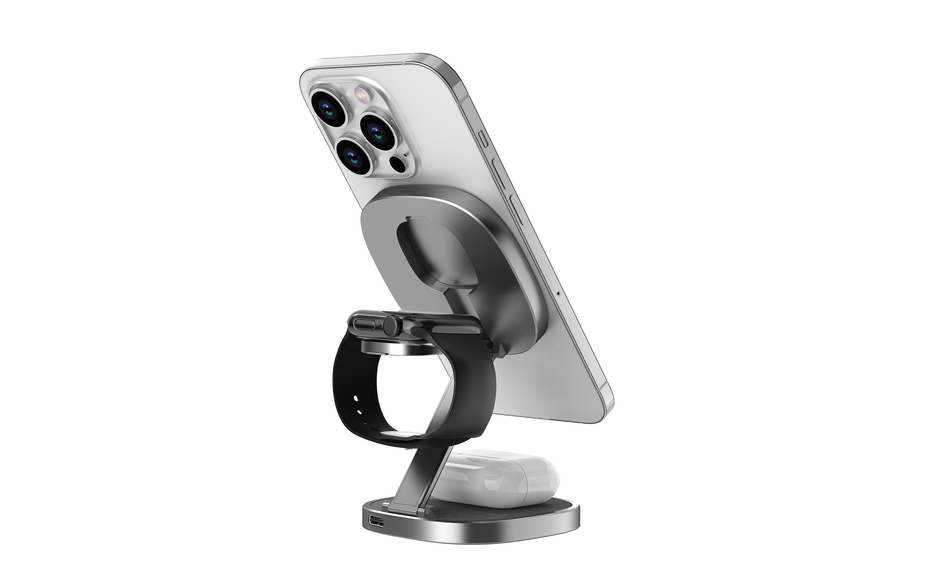 Wireless Charger 3-in-1 Mini 15 WMagSafe-kompatibles Ladegerät
