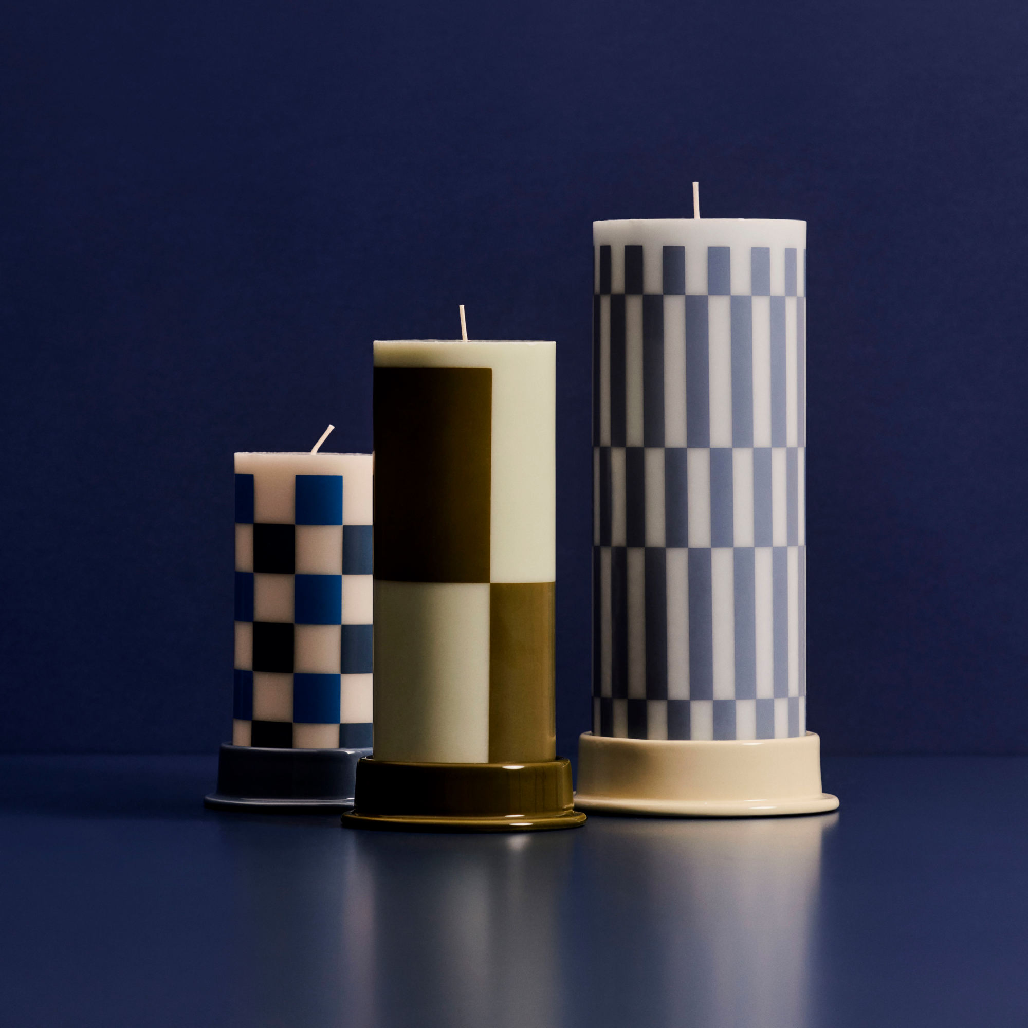 Kandelaar Column medium blauw