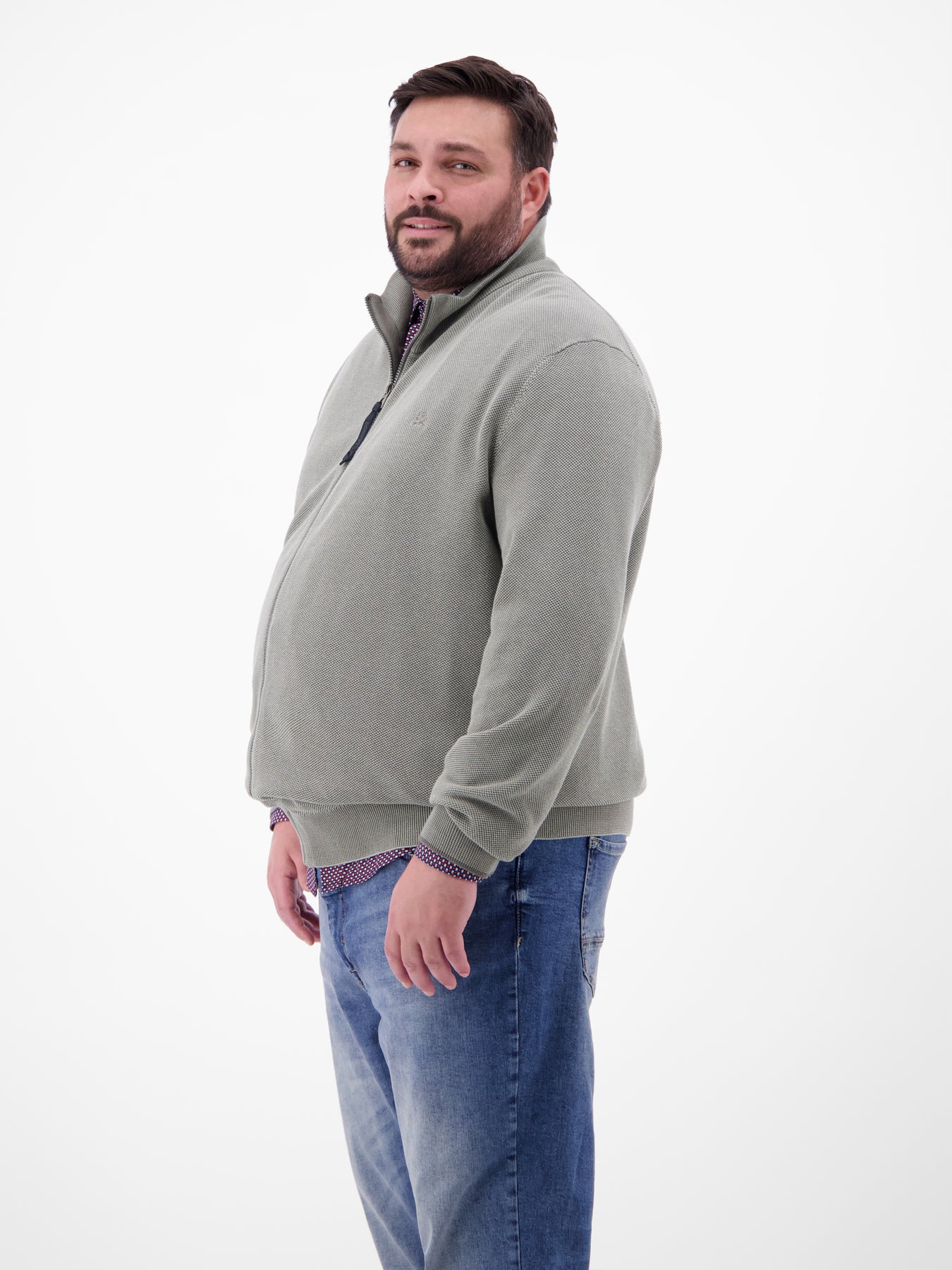 Strickjacke in sportiver 2-Tone-Optik
