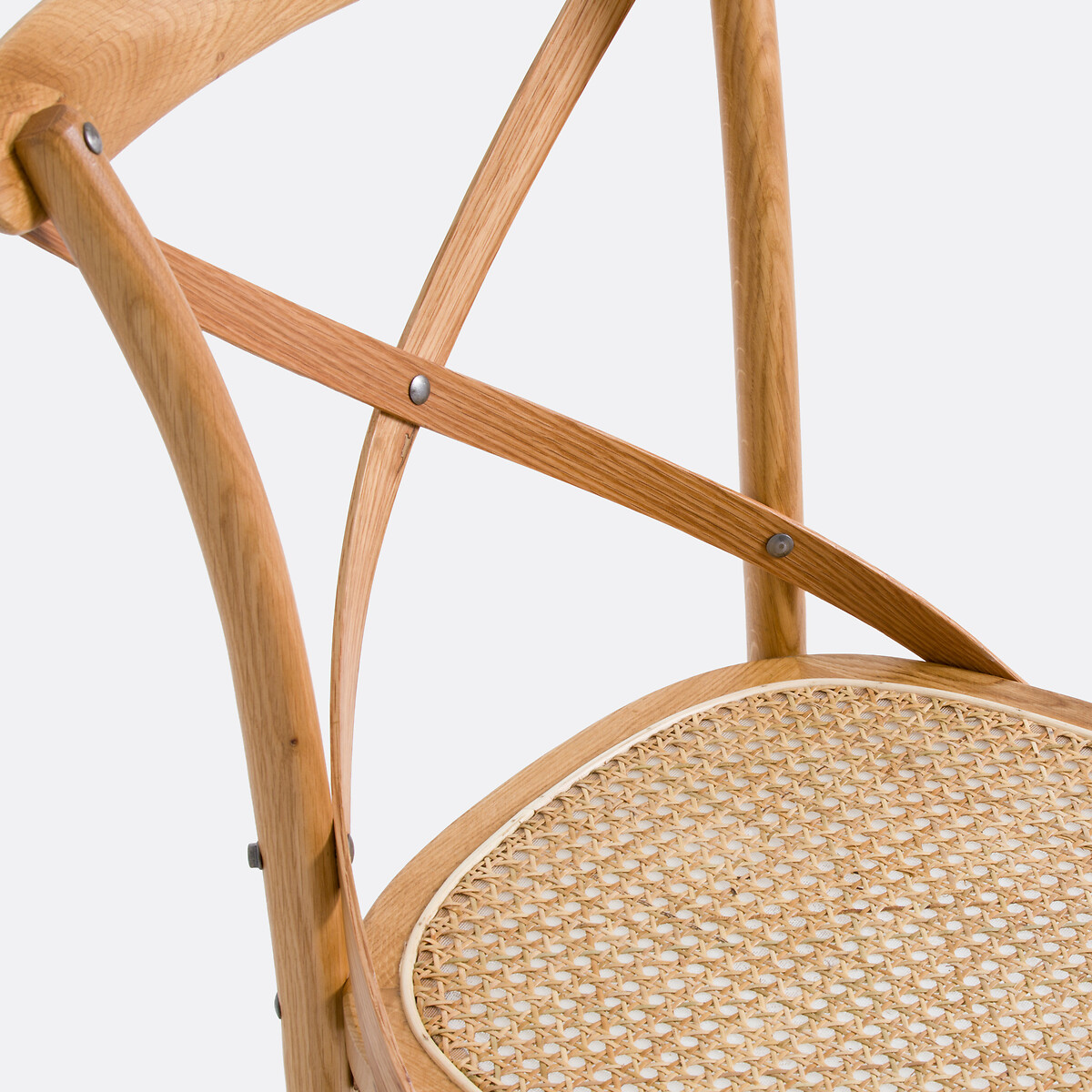 LA REDOUTE INTERIEURS<br>Conjunto de 2 cadeiras em carvalho e rattan, cedro