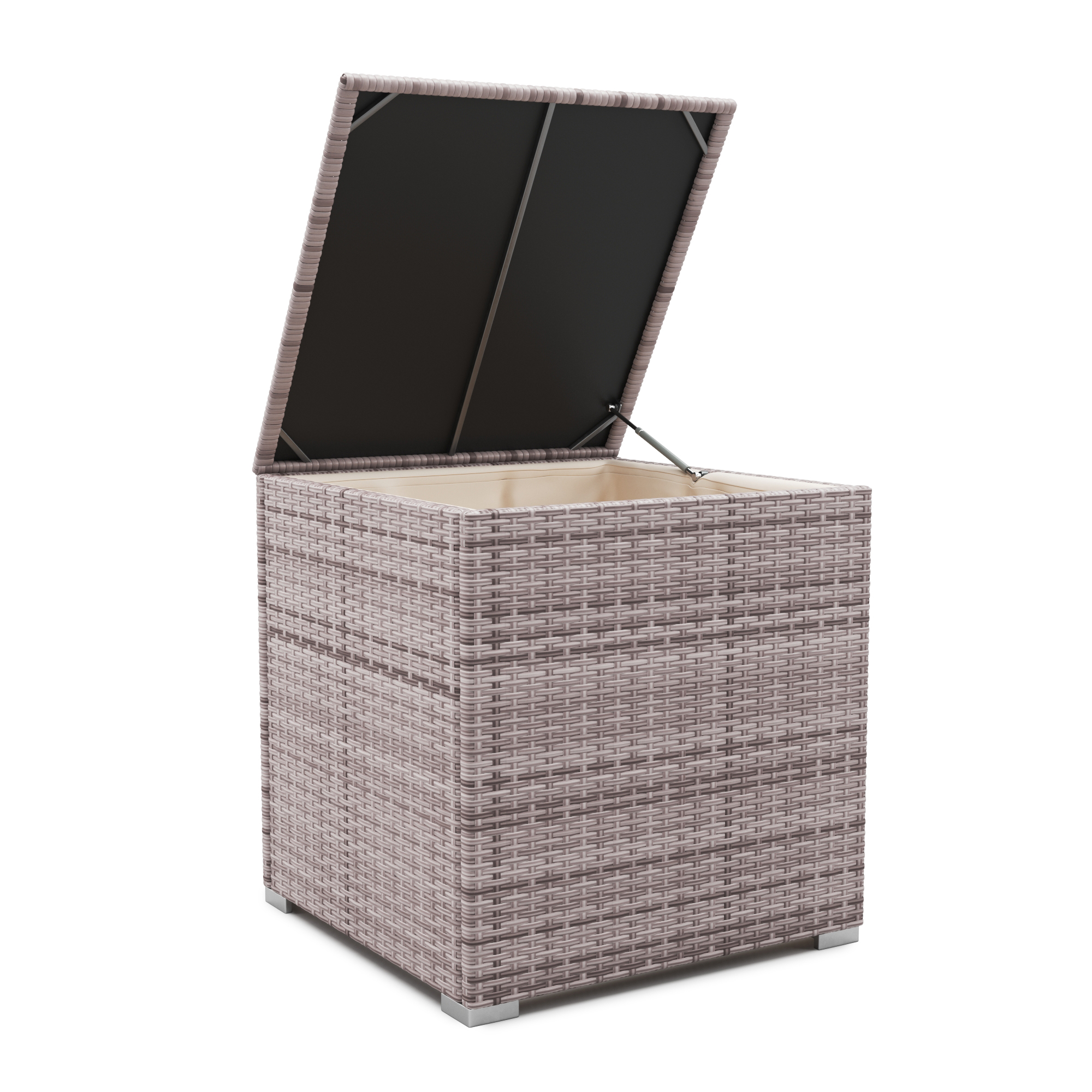 Rattanlounge SAN MARINO graubraun/beige