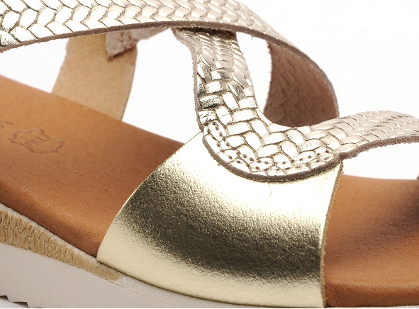 Eva frutos nu pieds plats femme 4258 or