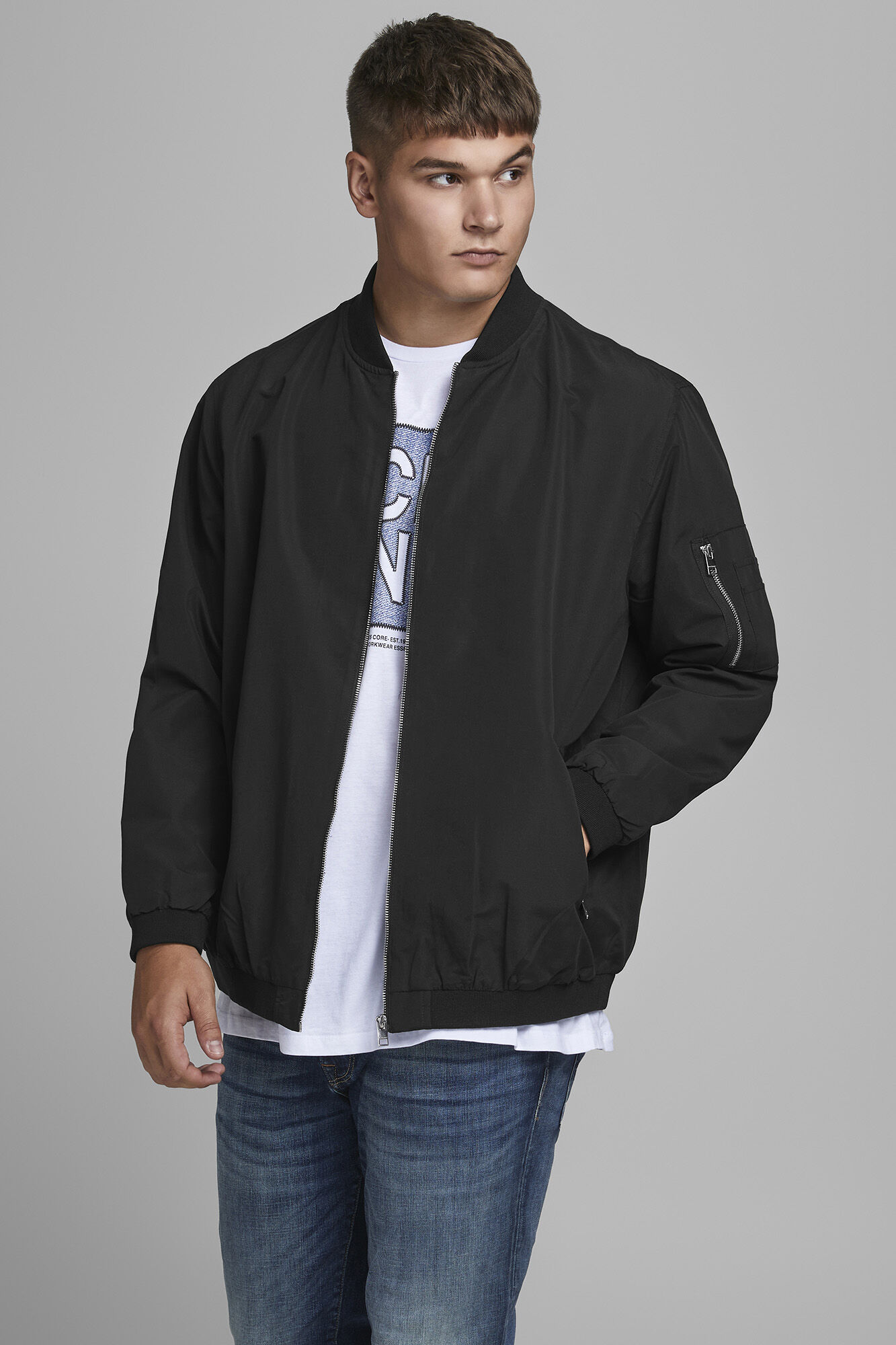 Jaqueta bomber leve PLUS