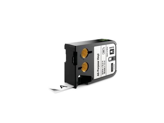 DYMO XTL All-Purpose - Vinyl - permanet adhesiv - svart på hvitt - Rull (1,9 cm x 7 m) 1 kassett(er) tape