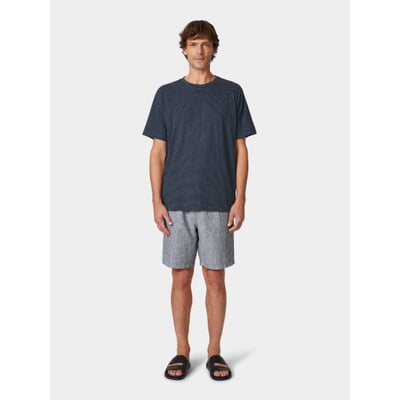 Herren-T-Shirt gestreift, Navy-Blau