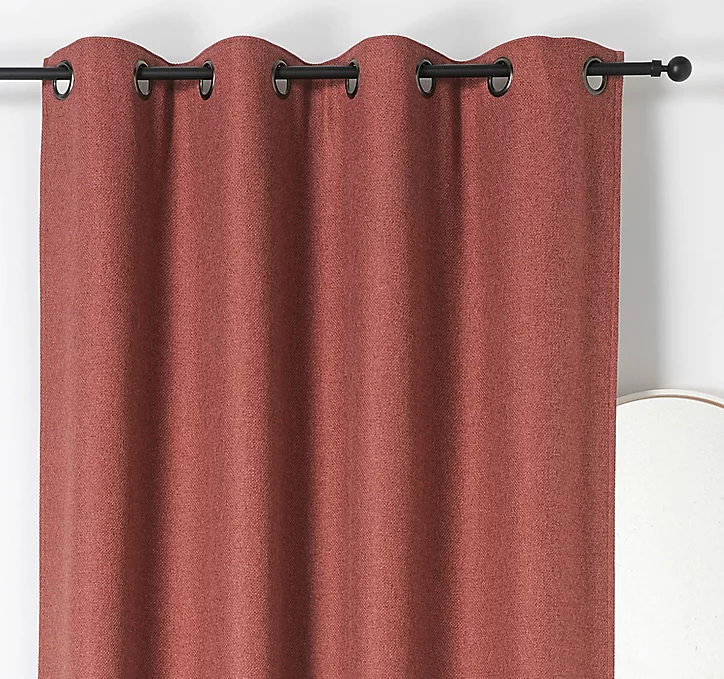 Rideau occultant thermique Boreal Linder terracotta L.280 x l.140 cm