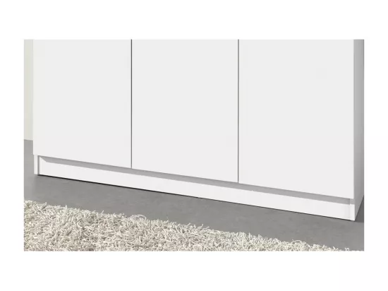 Armoire 3 portes coloris blanc collection REY. Garde Robe idéal pour votre entrée ou votre buanderie