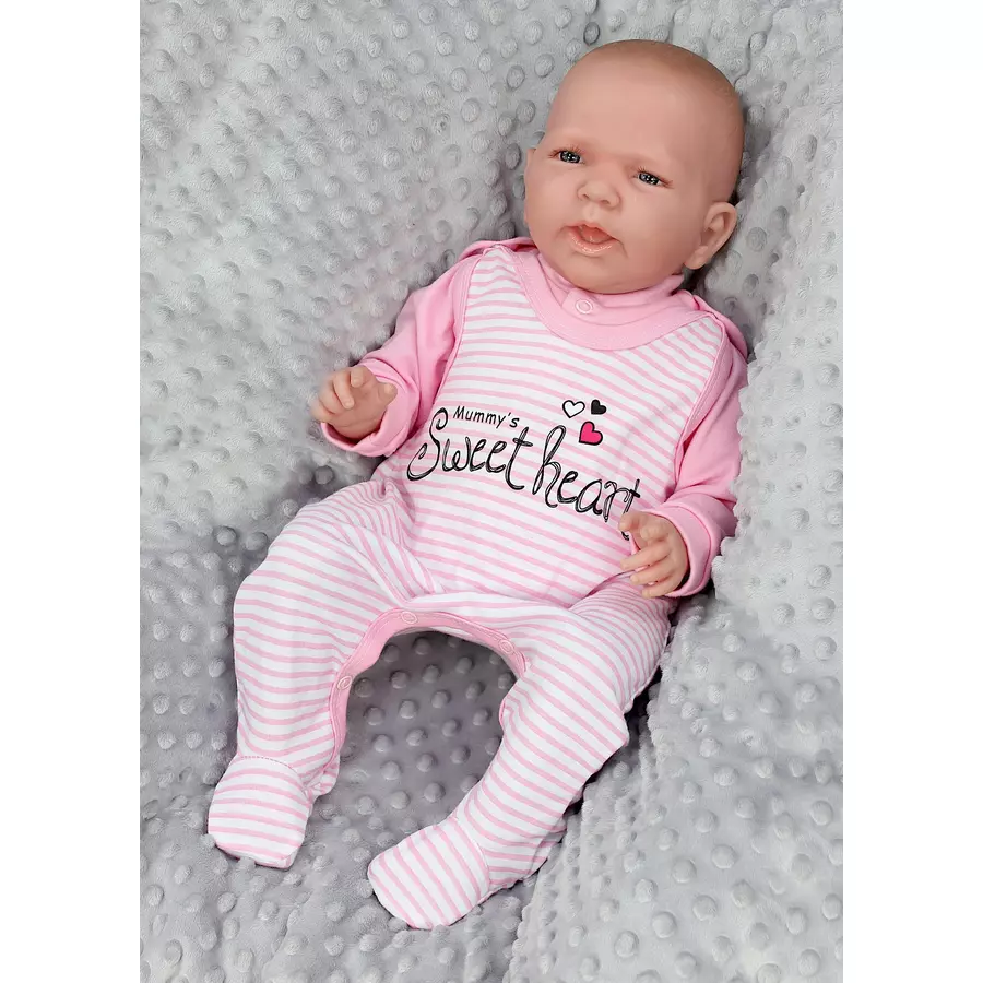 TupTam Baby Unisex Strampler-Set mit Aufdruck Spruch 2-tlg rosaweiß