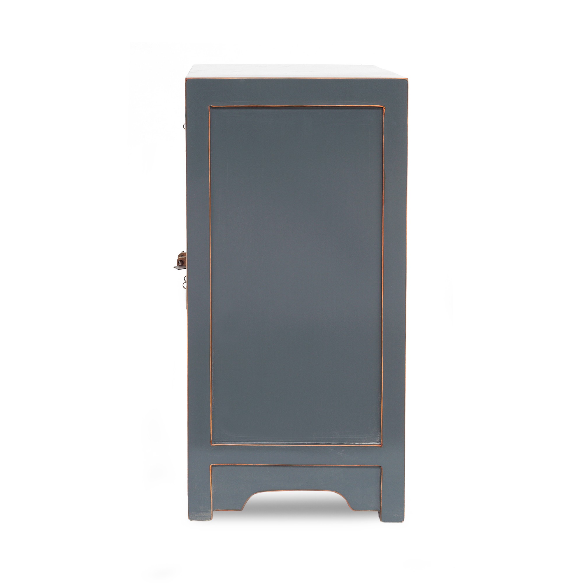 Schrank, 2 Türen, 1 Schublade, blau, gold, T 30 cm, B 40 cm, H 60 cm von fischer's lagerhaus