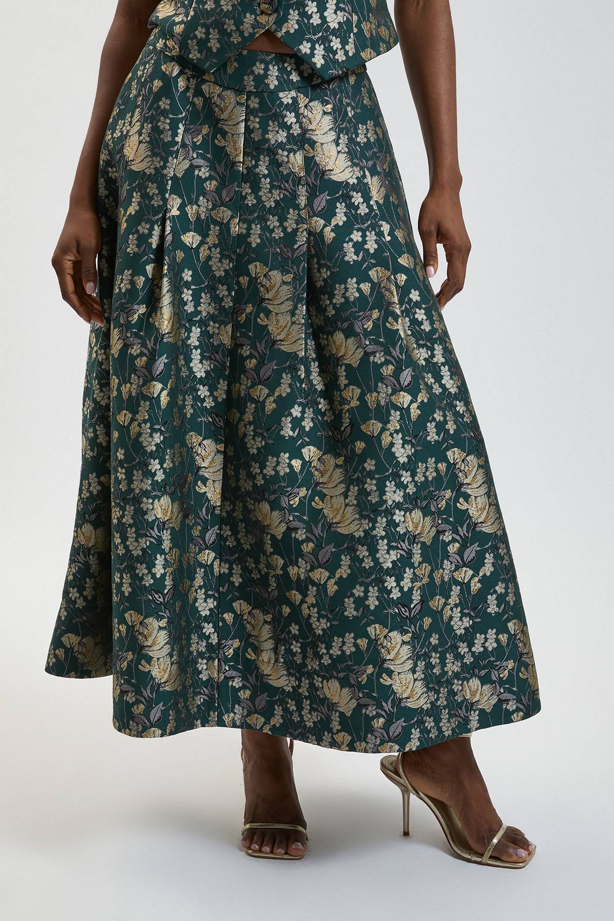 KarenMillen Jupe Midi Ample En Jacquard