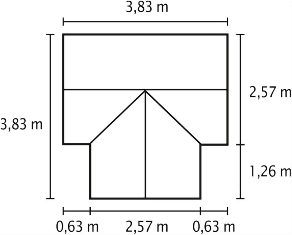 Alu-Gewächshaus Sirius ESG Grün Wintergarten 13 m² Orangerie inkl. Fundament