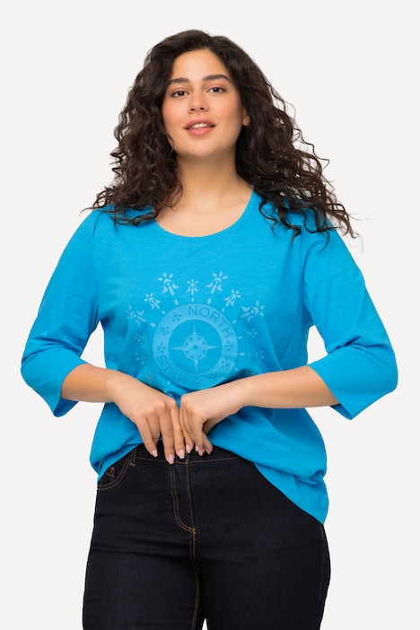 Shirt, grafisches Motiv, Classic, Rundhals, 3/4-Arm