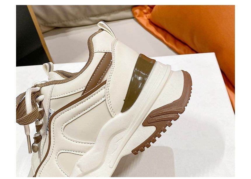 Inocha - Chunky sneakers van imitatieleer met kleurvlakken