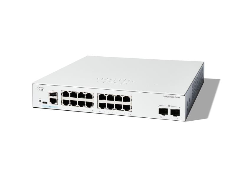 Cisco PoE  Switch Catalyst C1300-16P-2G 18 Port Cisco Catalyst Switches der Serie 1300
