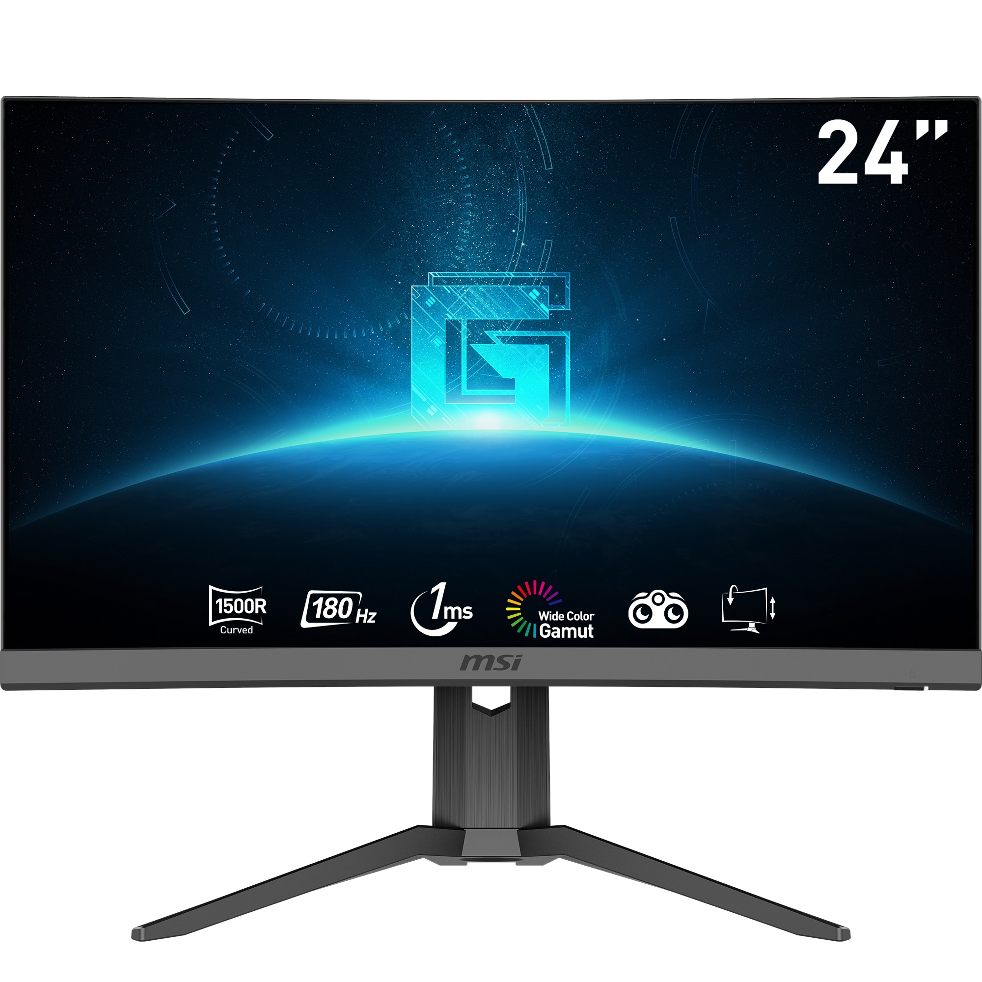 MSI Curved-Gaming-LED-Monitor »G24C6P E2« 59,9 cm/24 ″  1920 x 1080 px Full HD 1 Reaktionszeit 180 Hz höhenverstellbar, 3 Jahre Herstellergarantie