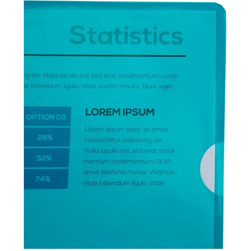 Etui carton de 100 pochettes coin PVC lisse haute résistance 13/100e - A4 - Vert